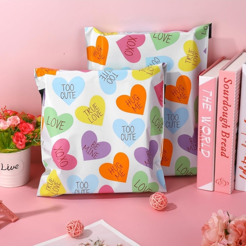 Conversation Candy Hearts 10x13 Poly mailers  20pk